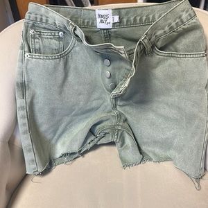 green princess polly denim shorts